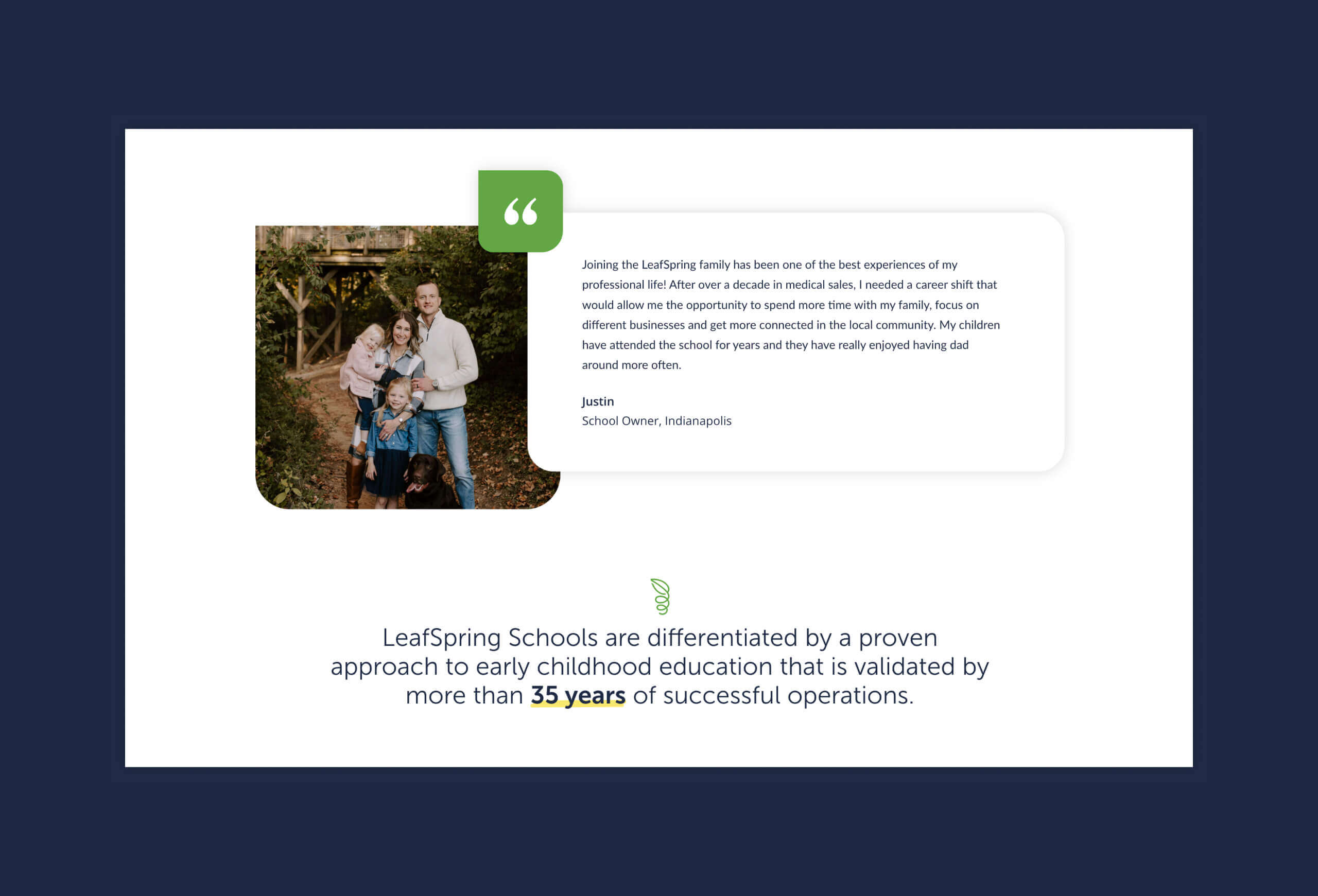 LeafSpring Testimonial